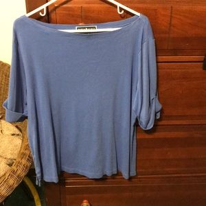 Karen Scott 3/4 sleeve Boat neck top